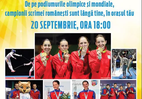 FlashMob România 2016 are loc marți, de la ora 18:00, în 11 orașe din țară! Vezi în ce locații vin campionii de la scrimă în orașul tău!