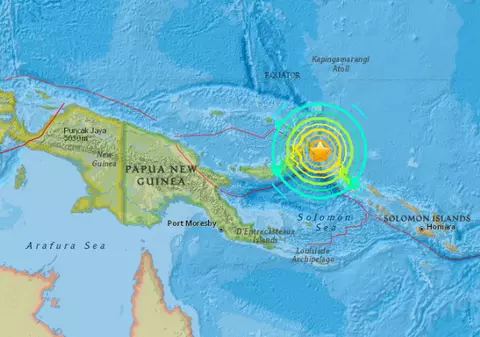 Cutremur cu magnitudinea de 7,9  în Papua Noua Guinee. Alerta de tsunami a fost ridicată
