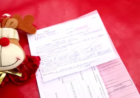 Moș Crăciun a luat amendă, în trafic, la Arad