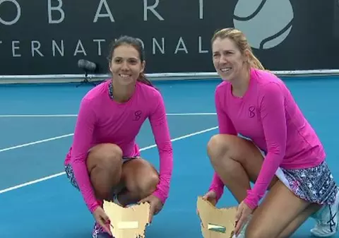 Raluca Olaru a cucerit titlul de dublu la Hobart. Partenera sa a fost ucraineanca Olga Savciuk