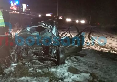 Sfârșit înfiorător pentru un tânăr din Botoșani. A murit, după ce a zburat cu mașina sub un pod