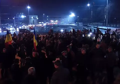 Manifestație la Chișinău, în semn de solidaritate cu protestele din România