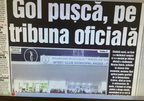 Scene șocante la antrenamentul lui CSU Craiova de la Pitești: un tânăr s-a dezbrăcat în fundul gol și a amenințat că se aruncă de pe tribuna stadionului Nicolae Dobrin | FOTO