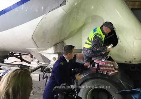 Țigări de contrabandă, transportate cu cisterna. Captură de aproape un milion de euro