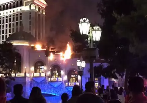 Incendiu puternic la hotelul Bellagio din Las Vegas | VIDEO