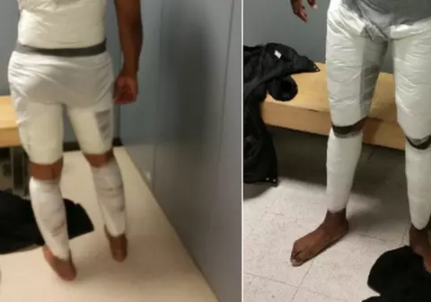Doi bărbați s-au urcat la bordul unui avion cu zece kilograme de cocaină în pantaloni