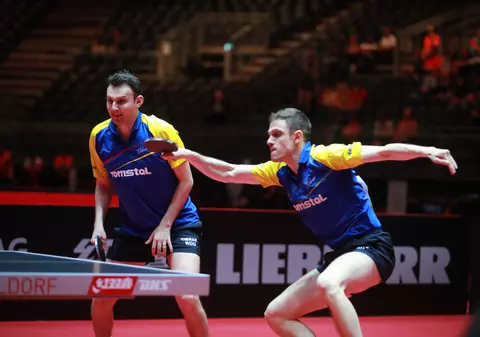 Românii sunt eroii zilei la Mondialele de tenis de masă. Gest superb de fair-play făcut de Ovidiu Ionescu și Adrian Crișan / VIDEO