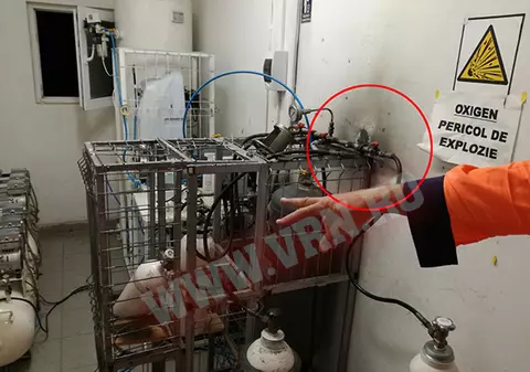 Explozie la Ambulanța Vaslui. Un ambulanțier, rănit de un tub de oxigen care a sărit în aer