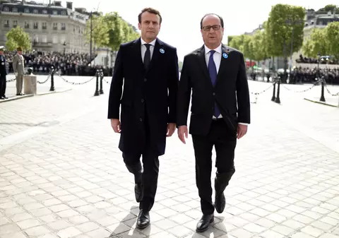 Primul eveniment public al lui Macron în calitate de președintele ales al Franței