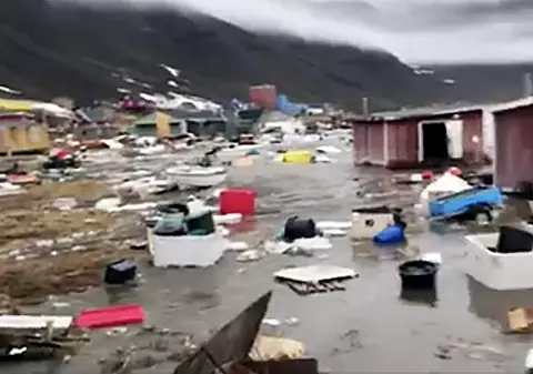 VIDEO | Tsunami în Groenlanda, în urma unui cutremur. Mai multe persoane sunt date dispărute