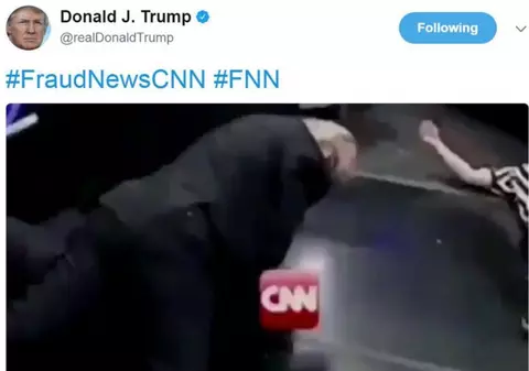 VIDEO VIRAL | Donald Trump șochează pe Twitter cu un video în care "se ia la trântă" cu CNN