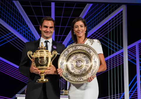 Garbine Muguruza l-a eclipsat pe Roger Federer la Balul Campionilor de la Wimbledon | GALERIE FOTO