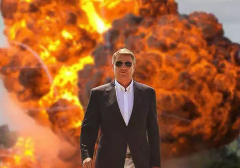 Glume și imagini haioase legate de ținuta lui Klaus Iohannis la Baza Kogălniceanu. “Floricica Dansatoarea a rămas mută”