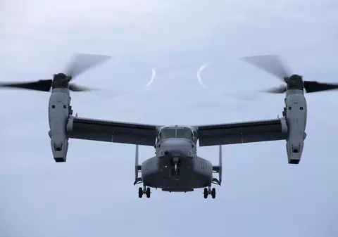 Rămășițe umane găsite în apele Japoniei, în locul în care s-a prăbușit un avion militar american de tip Osprey