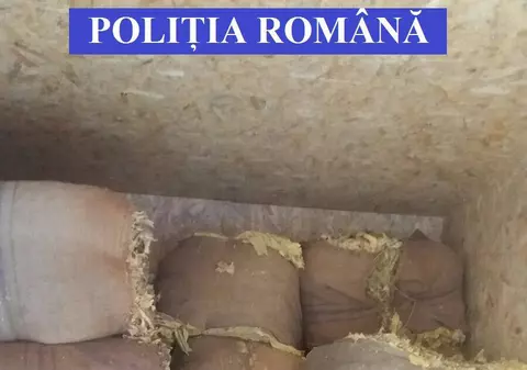 Tutun ascuns în baloți, în Călărași. Captură de peste o tonă, descoperită de polițiști