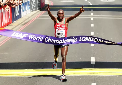 Geoffrey Kipkorir Kirui a devenit campion mondial la maraton. Este al cincilea kenyan care câștigă titlul