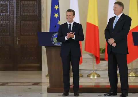 Vizita preşedintelui Franţei în România. Emmanuel Macron a spus că vrea reformarea spațiului Schengen și sprijină integrarea României