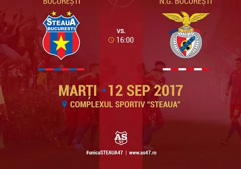 CSA Steaua - Benfica, în Cupa României. Ce umilință pentru ”vulturii” din Berceni