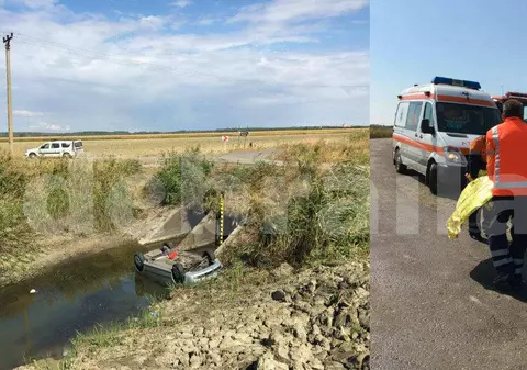 O femeie a murit după slujba de duminică de la mănăstire. A plonjat cu mașina într-un canal de irigații