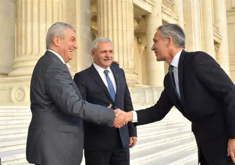 Liviu Dragnea și Călin Popescu Tăriceanu au discutat cu secretarul general al NATO; România va găzdui anul viitor un Summit NATO la nivel parlamentar