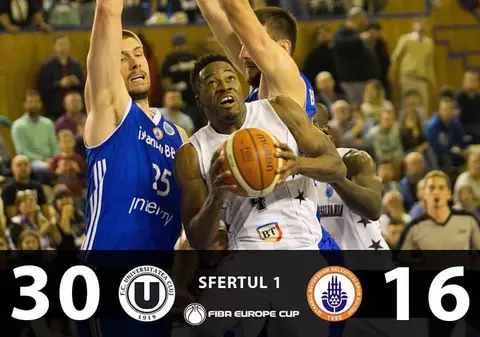 U-BT Cluj-Napoca, victorie în FIBA Europe Cup la baschet masculin