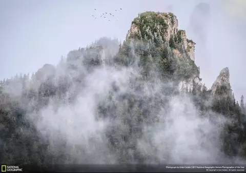 Imaginea surprinsă de fotograful Cătălin Urdoi, apreciată de National Geographic. Peisajul mirific din Munții Rarău