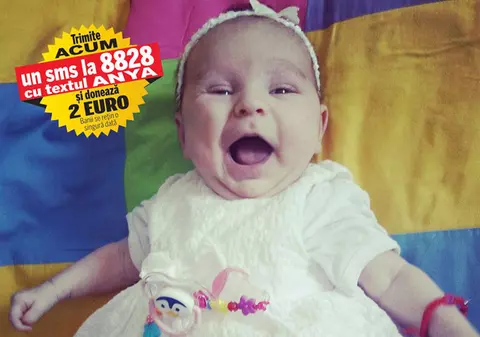 La doar 4 luni, Anya se pregătește pentru a patra operație. «Fără 10.000 de euro, nu putem face absolut nimic»