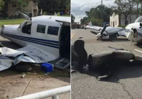 Un avion s-a prăbușit pe stradă sub privirile îngrozite ale martorilor | VIDEO