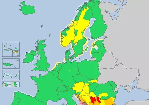 Condiții meteo dificile în tot sud-estul Europei. Cod roșu de precipitații în Serbia și portocaliu în Bulgaria