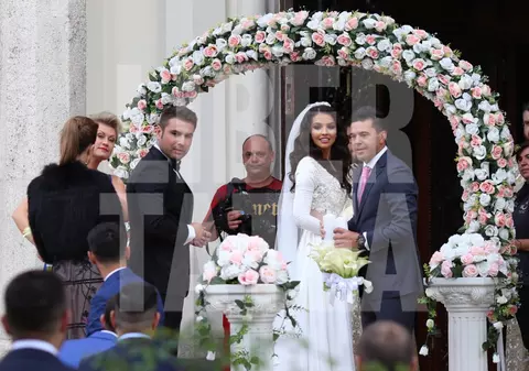 FOTO EXCLUSIV | Primele imagini de la nunta lui Adrian Mutu cu Sandra. Cum au arătat ginerele și mireasa