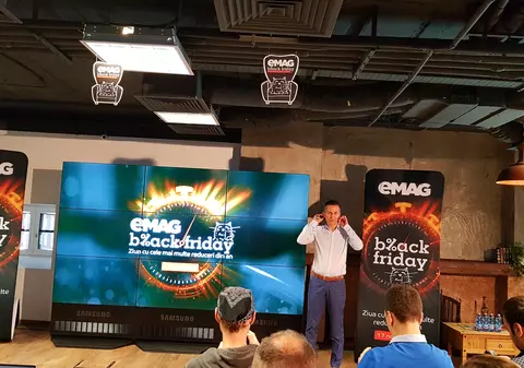 Black Friday 2017 la eMag: 50.000 de televizoare, 60.000 de telefoane și plata în 60 de rate fără dobândă. Compania are la promoție și bilete de avion, autoturisme, aur și abonamente la Digi Mobil - VIDEO