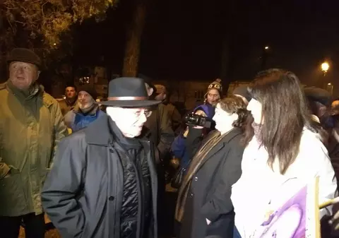 La 101 ani, Mihai Șora a protestat la Alba Iulia: „Un guvern este un slujitor, nu e un stăpân”