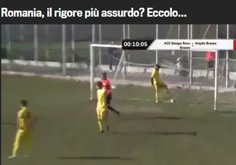 Un penalty comic executat la un meci din România a făcut înconjurul planetei. Italienii de la ”Gazzetta dello Sport” l-au numit ”cel mai stupid penalty” | VIDEO