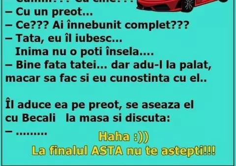 Bancul de sâmbătă: Vine fiica lui Becali și îi spune: Tata, eu mă mărit
