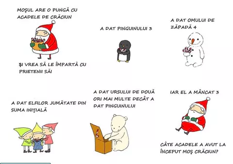 Câte acadele are Moş Crăciun? Problema de matematică. Tu știi să o rezolvi?