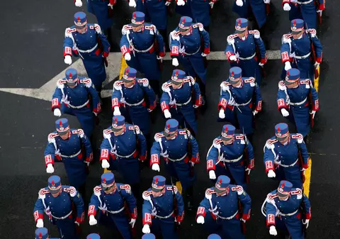 VIDEO 360°| Cum s-a văzut parada de 1 Decembrie din autospeciala de escortă a Ministerului Afacerilor Interne