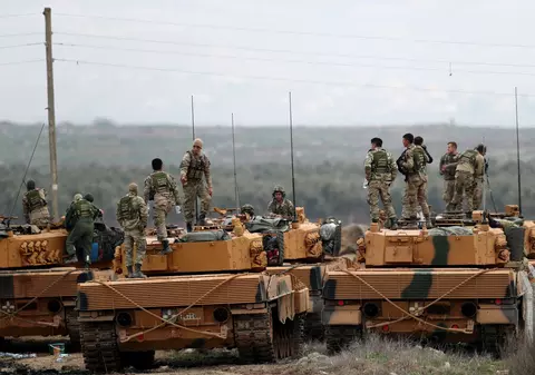 Turcia spune că trupele terestre au ajuns în orașul kurd Afrin din nordul Siriei