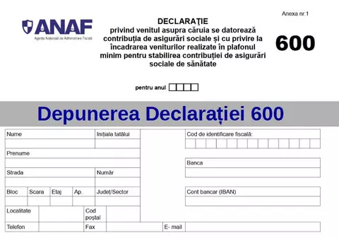Declarația 600 poate fi depusă și online, pe anaf.ro, cu ajutorul serviciului Spațiul Privat Virtual