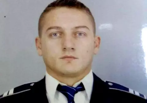 Poliţistul sucevean care a fost lovit cu sabia în cap de un interlop a fost externat
