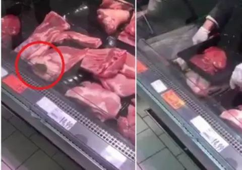 VIDEO/ Șoarece filmat în vitrina cu carne a unui magazin Kaufland. Reacția companiei