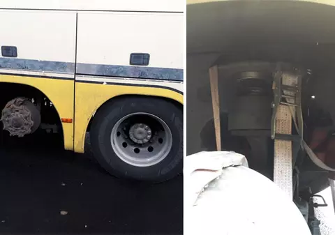 Un autocar din Bistrița circula fără o roată. A fost tras pe dreapta în Austria