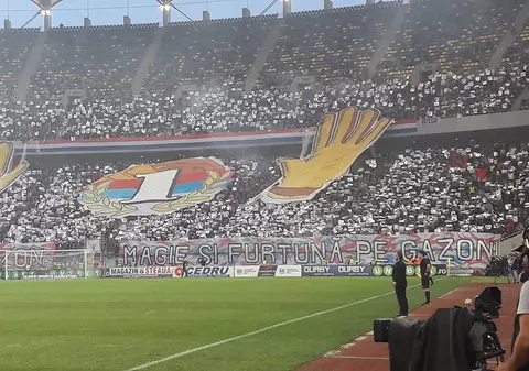 Atmosferă incendiară pe Arena Națională la meciul Steaua - Rapid