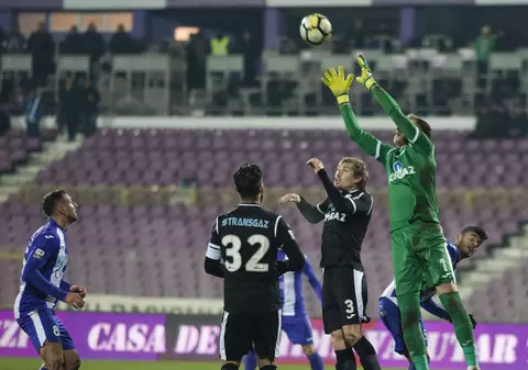Liga 1 la fotbal, etapa 4, play-out. Gaz Metan Mediaș - ACS Poli Timișoara 1-1. Joao Diogo a deschis scorul. Ciucur a egalat