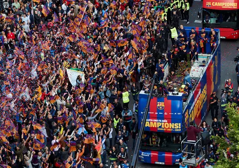 Barcelona este noua campioană a Spaniei. Catalanii au declanşat fiesta / GALERIE FOTO&VIDEO