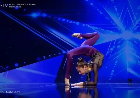 Livia Dormenco, gimnasta de la Românii au talent care se antrenează de cinci ori pe săptămână. „Este un atlet perfect”