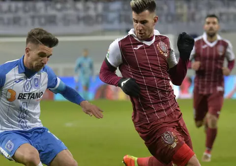 Liga 1 la fotbal, play-out, CFR Cluj - CSU Craiova 1-0. Camora a marcat unicul gol! Gustavo a ratat un penalty în prelungiri! Lovitura trebuia să fie repetată!