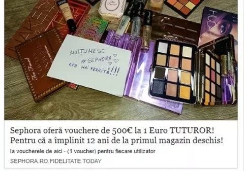 Înşelăciune cu vouchere în numele Sephora. Reacția companiei