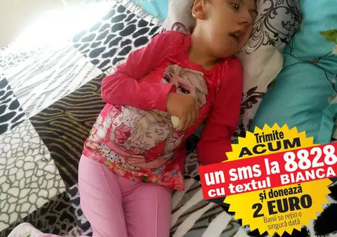Bianca suferă de o boală  care, de aproape 14 ani,  o ține prizonieră în pat. Fetița are nevoie de sprijin financiar