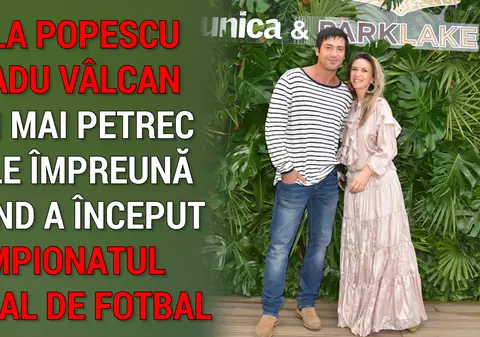 VIDEO EXCLUSIV/ Adela Popescu și Radu Vâlcan nu urmăresc împreună meciurile din Campionatul Mondial de fotbal. „La început făceam eforturi, păream interesată”