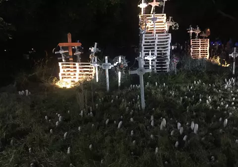 Expoziție controversată, cu penisuri, cruci și cranii la un festival din Timișoara/ FOTO